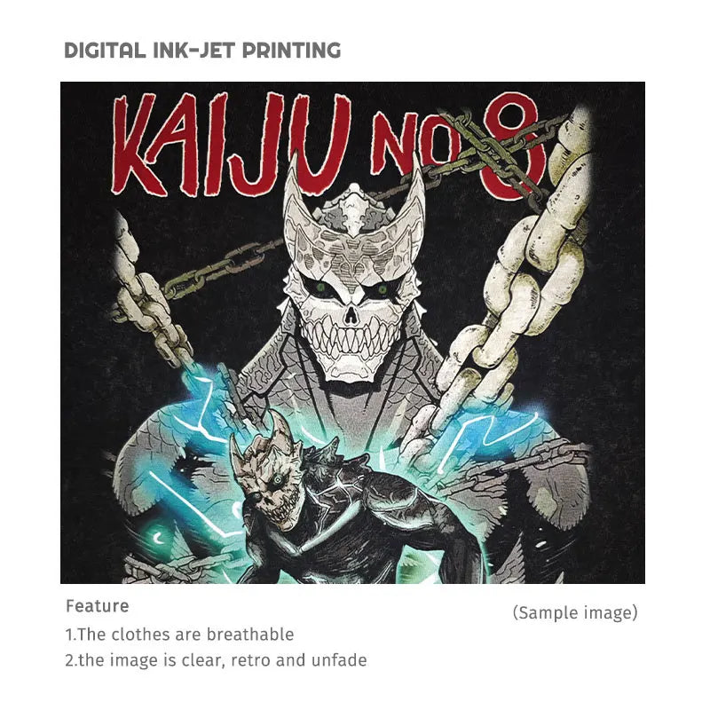 Anime Hibino Kafka Tank Tops Oversized Vintage Washed K-Kaiju No 8 Vest Retro Manga Harajuku Soushirou T-shirt Man 100% Cotton