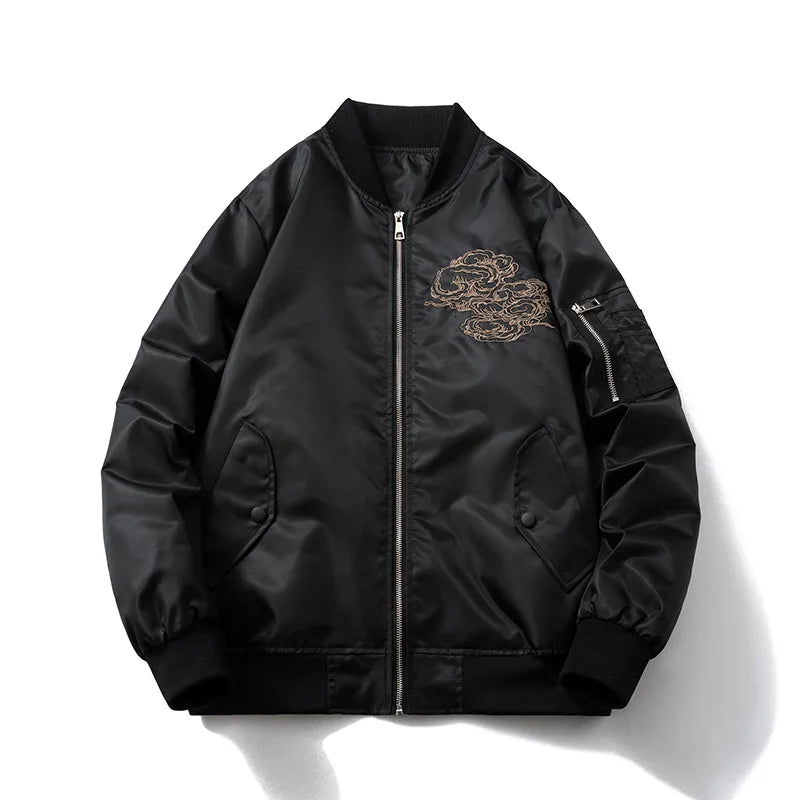 Bomber Broder Noir Version Dragon Or