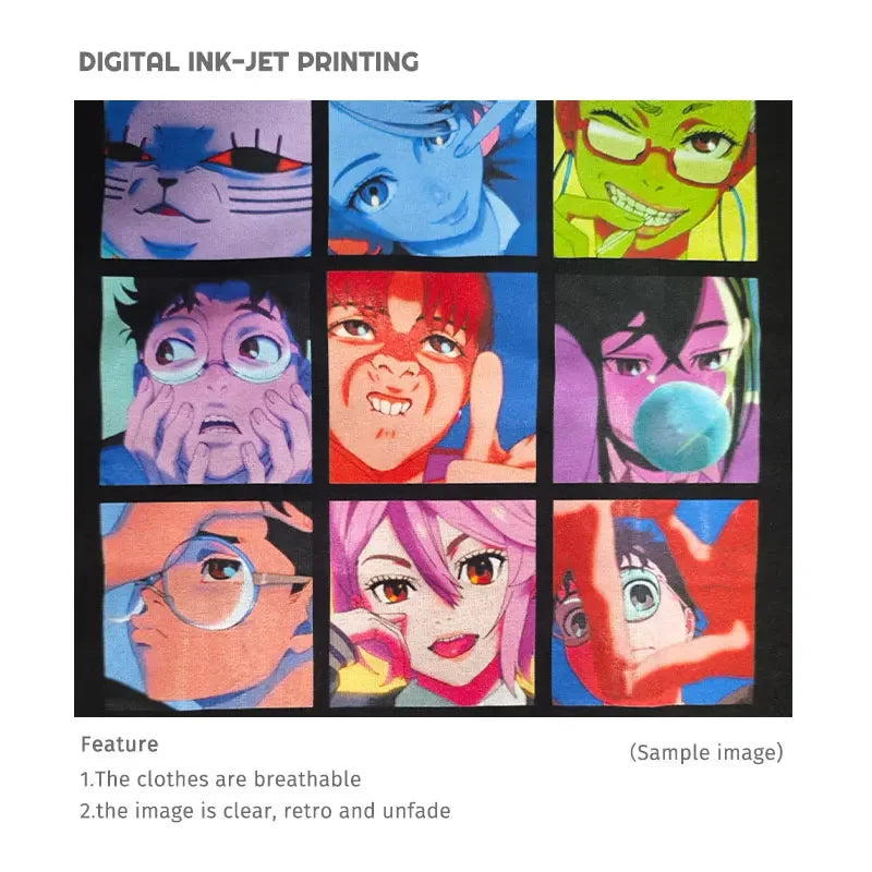 Anime Fate Sweater Vintage Washed FGO Long Sleeve T Shirts Oversized Saber Rin Tohsaka Archer Sweatshirts Tops Tees 100% Cotton