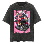 Anime Dandadan Ayase Momo Okarun Printed TShirt Men Washed Cotton Tshirts Oversized Casual T Shirt Harajuku Male Manga Tops