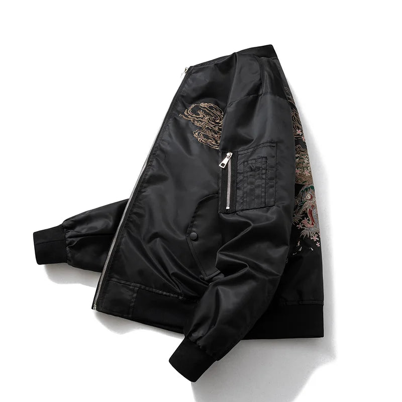 Bomber Broder Noir Version Dragon Or