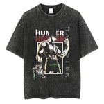 Hot Anime Hunter × Hunter GON FREECSS Print Tshirt Men Women Oversized T-shirts Manga T Shirt Harajuku Male Washed Cotton Tshirt