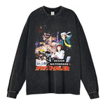 Anime Lupin III Sweater Oversized The Castle of Cagliostro Long Sleeve T Shirts Fujiko Pullover Daisuke Sweatshirts 100% Cotton