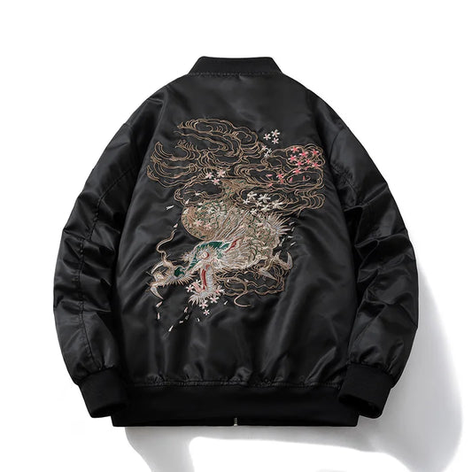 Bomber Broder Noir Version Dragon Or