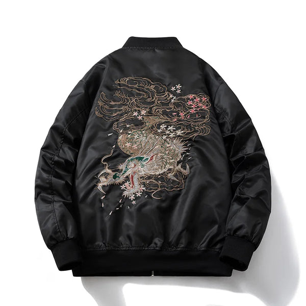 Bomber Broder Noir Version Dragon Or