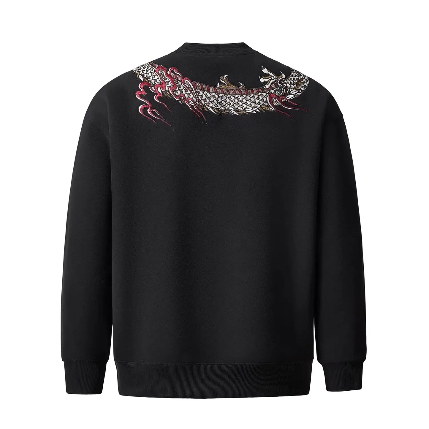 Sweet-shirt Broder Version Dragon (100% Coton)