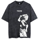 Anime Jujutsu Kaisen Fushiguro Toji Printed T Shirt Men Women Manga Tshirts Washed Cotton T-shirt Harajuku Unisex Oversized Tee